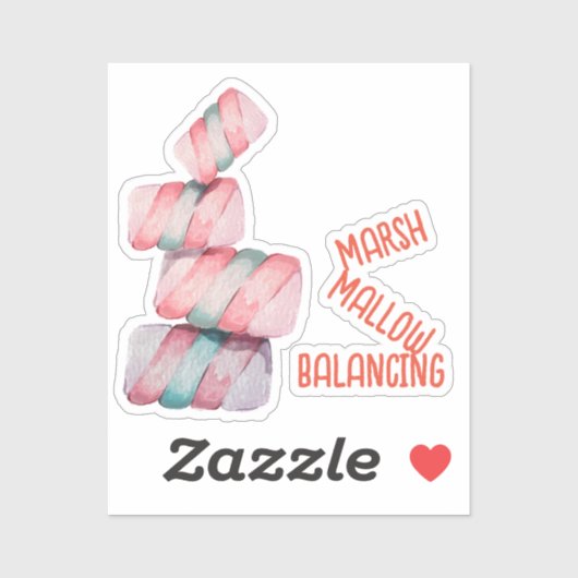 Marshmallow Balancing Punステッカー シール (シート)