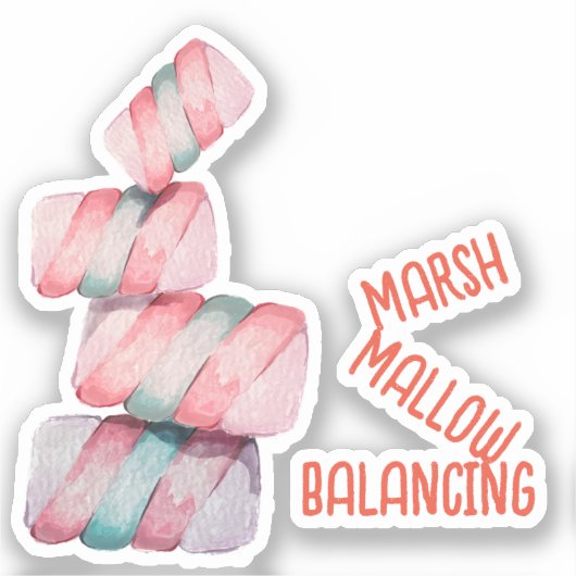 Marshmallow Balancing Punステッカー シール (正面)