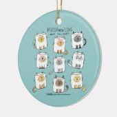 MARSHmeowLOWSお洒落 Wordplay Cat Marshmallows セラミックオーナメント (左)