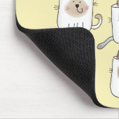 MARSHmeowLOWSお洒落 Wordplay Cat Marshmallows マウスパッド (コーナー)