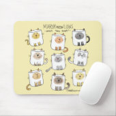 MARSHmeowLOWSお洒落 Wordplay Cat Marshmallows マウスパッド (マウス)