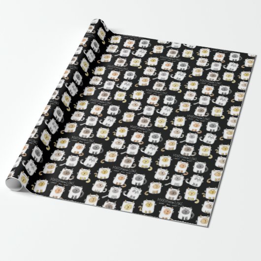MARSHmeowLOWSお洒落 Wordplay Cat Marshmallows ラッピングペーパー (アンロールド)