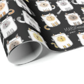 MARSHmeowLOWSお洒落 Wordplay Cat Marshmallows ラッピングペーパー (ロールコーナー)