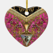 Marshwellのビクトリア時代の人のモノグラム セラミックオーナメント (正面)