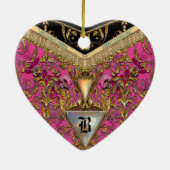 Marshwellのビクトリア時代の人のモノグラム セラミックオーナメント (裏面)