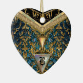 Marshwell Cordellのビクトリア時代の人のモノグラム セラミックオーナメント (右)