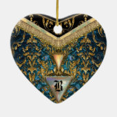 Marshwell Cordellのビクトリア時代の人のモノグラム セラミックオーナメント (裏面)