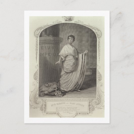 Marston氏はMarc AntonyとしてAct III Scene 2に参加 ポストカード (正面)