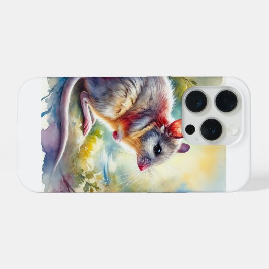 Marsupial Mouse 120924AREF104 - Watercolor iPhoneケース (裏面横)