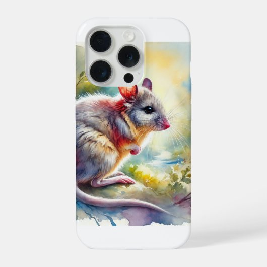 Marsupial Mouse 120924AREF104 - Watercolor iPhoneケース (裏面)