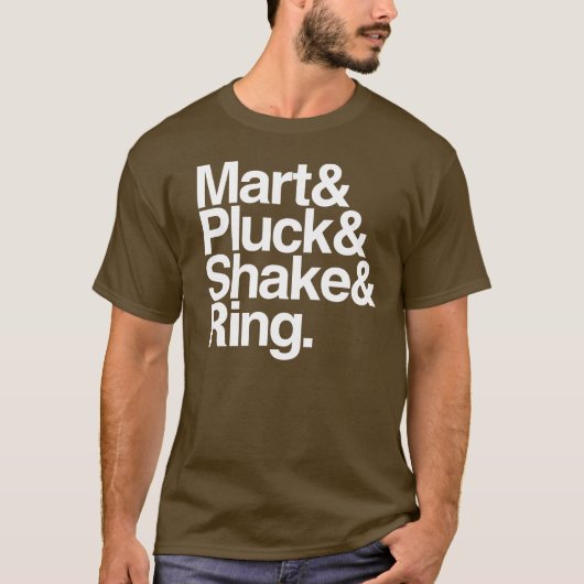 Mart&Pluck&Shake&Ring。 (暗闇) Tシャツ (正面)