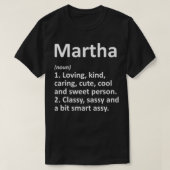 MARTHA定義名パーソナライズされた誕生日 Tシャツ (デザイン正面)