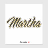 Martha black gold Lettering Aufkleber Sticker シール (シート)