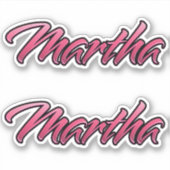 Martha faded pink Aufkleber Sticker Stickerset シール (正面)