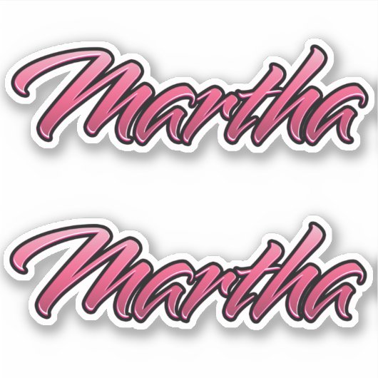 Martha faded pink Aufkleber Sticker Stickerset シール (正面)