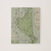 Marthas Vineyard (1913年)のヴィンテージの地図 ジグソーパズル (縦)