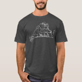 Marthas Vineyard Island Map outline Tシャツ (正面)