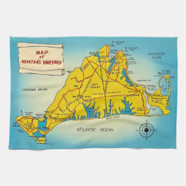 Martha's Vineyard Map  キッチンタオル