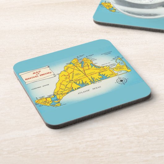Martha's Vineyard Map  コースター (左側)