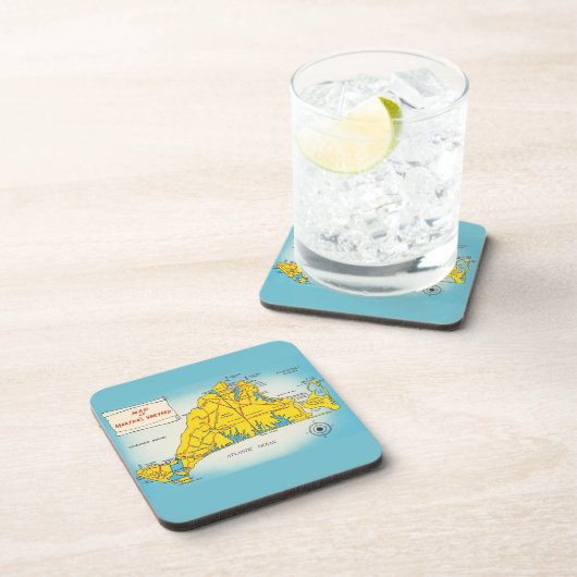 Martha's Vineyard Map  コースター (右側)