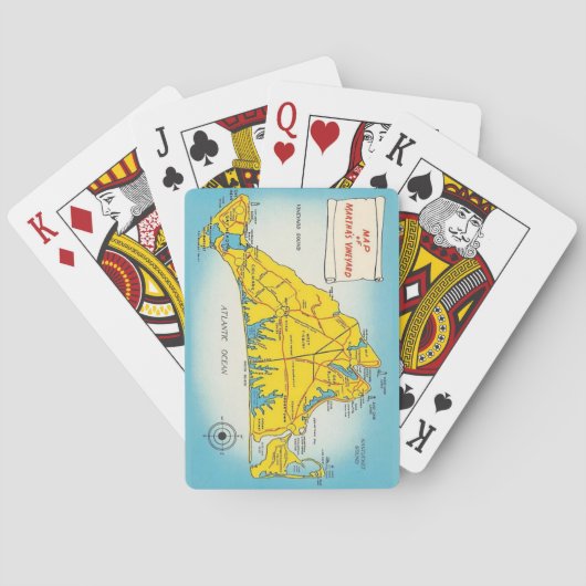 Martha's Vineyard Map Playing Cards トランプ (裏面)