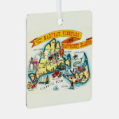 Martha's Vineyard Nantucket Map Ornament メタルオーナメント (正面右)