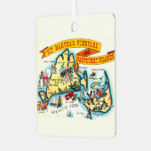Martha's Vineyard Nantucket Map Ornament メタルオーナメント (正面左)