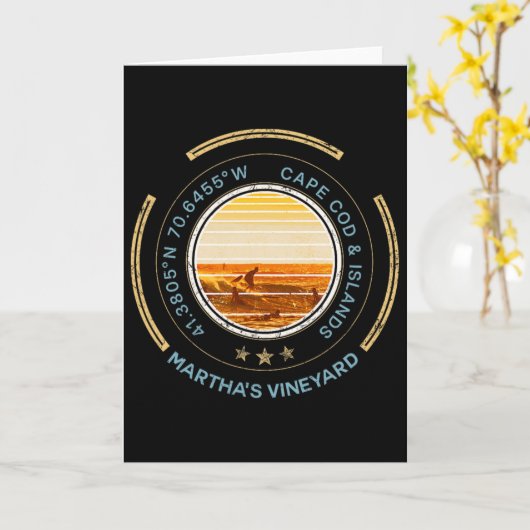 Martha's Vineyard Surfing  カード (黄色い花)