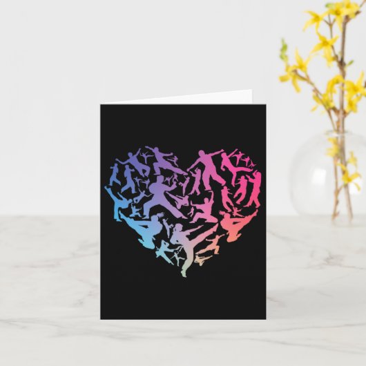 Martial Art Heart Love Training Karate Tae Kwon Do カード (黄色い花)