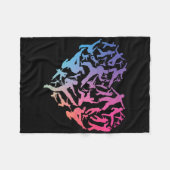 Martial Art Heart Love Training Karate Tae Kwon Do フリースブランケット (正面(横))