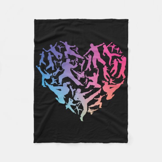 Martial Art Heart Love Training Karate Tae Kwon Do フリースブランケット (正面)