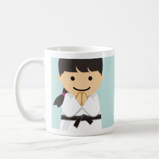 Martial Arts Black Belt Girl コーヒーマグカップ