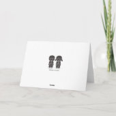 Martial Arts Black Belt Girl Congratulations Card カード (裏面)