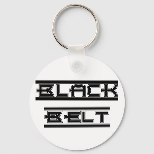 Martial Arts Bold Black Belt Keychain キーホルダー (正面)