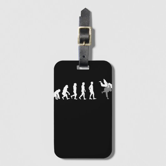 Martial Arts Evolution of Man Funny MMA Fight ラゲッジタグ (正面縦)