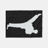 Martial Arts Karate  フリースブランケット (正面(横))