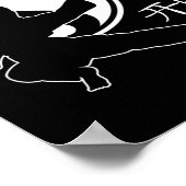 Martial Arts Lance Symbol Karate Kick Fighter Aest ポスター (角)