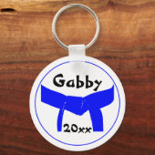 Martial Arts Light Blue Belt キーホルダー (正面)