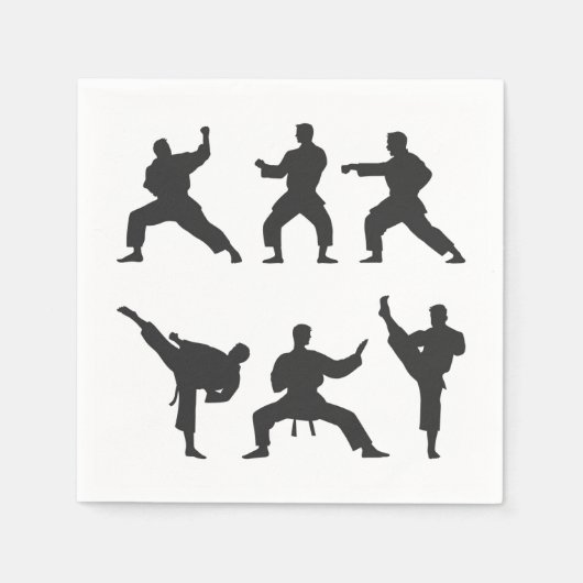 Martial Arts Paper スタンダードカクテルナプキン (正面)