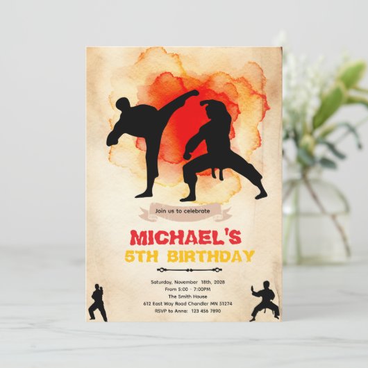 Martial Arts Party invitation 招待状 (スタンド正面)