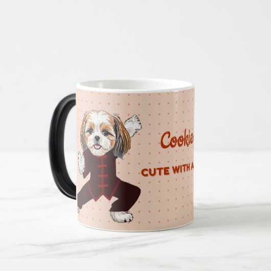 Martial Arts Shih Tzu Mug – Cute Dog Gift モーフィングマグカップ (正面左)