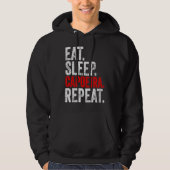 Martial Ninja Costume  Eat Sleep Capoeira Repeat パーカ (正面)
