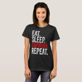 Martial Ninja Costume  Eat Sleep Capoeira Repeat Tシャツ (正面フル)