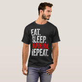 Martial Ninja Costume  Eat Sleep Capoeira Repeat Tシャツ (正面フル)