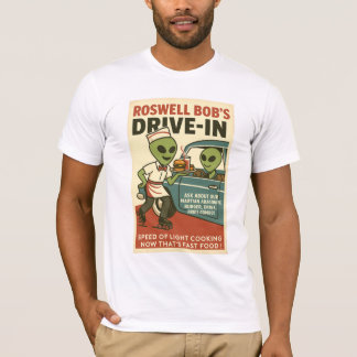 Martian Drive-In 1950のロズウェルエイリアンレトロ Tシャツ