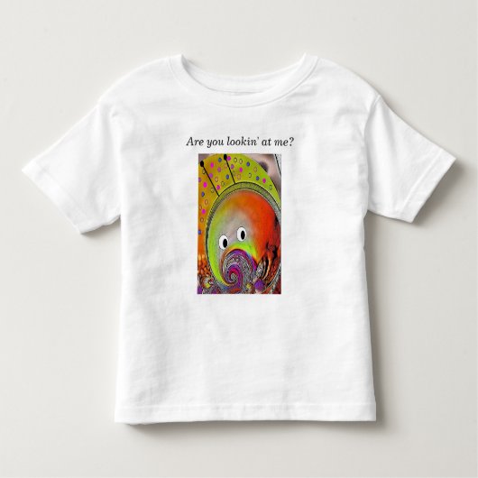 "Martian Fish"幼児プルオーバーフード付きスウェットシャツ トドラーTシャツ (正面)