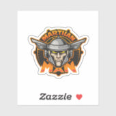 Martian Man Futuristic Logo Art シール (シート)