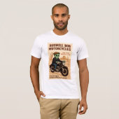 Martian Motorcycles Roswellエイリアン1950のレトロ Tシャツ (正面フル)