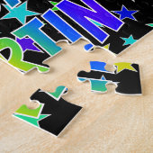 「MARTIN」名、おもしろい「ハッピーバースデー」 ジグソーパズル (側面)