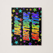 「MARTIN」名、おもしろい「ハッピーバースデー」 ジグソーパズル (縦)